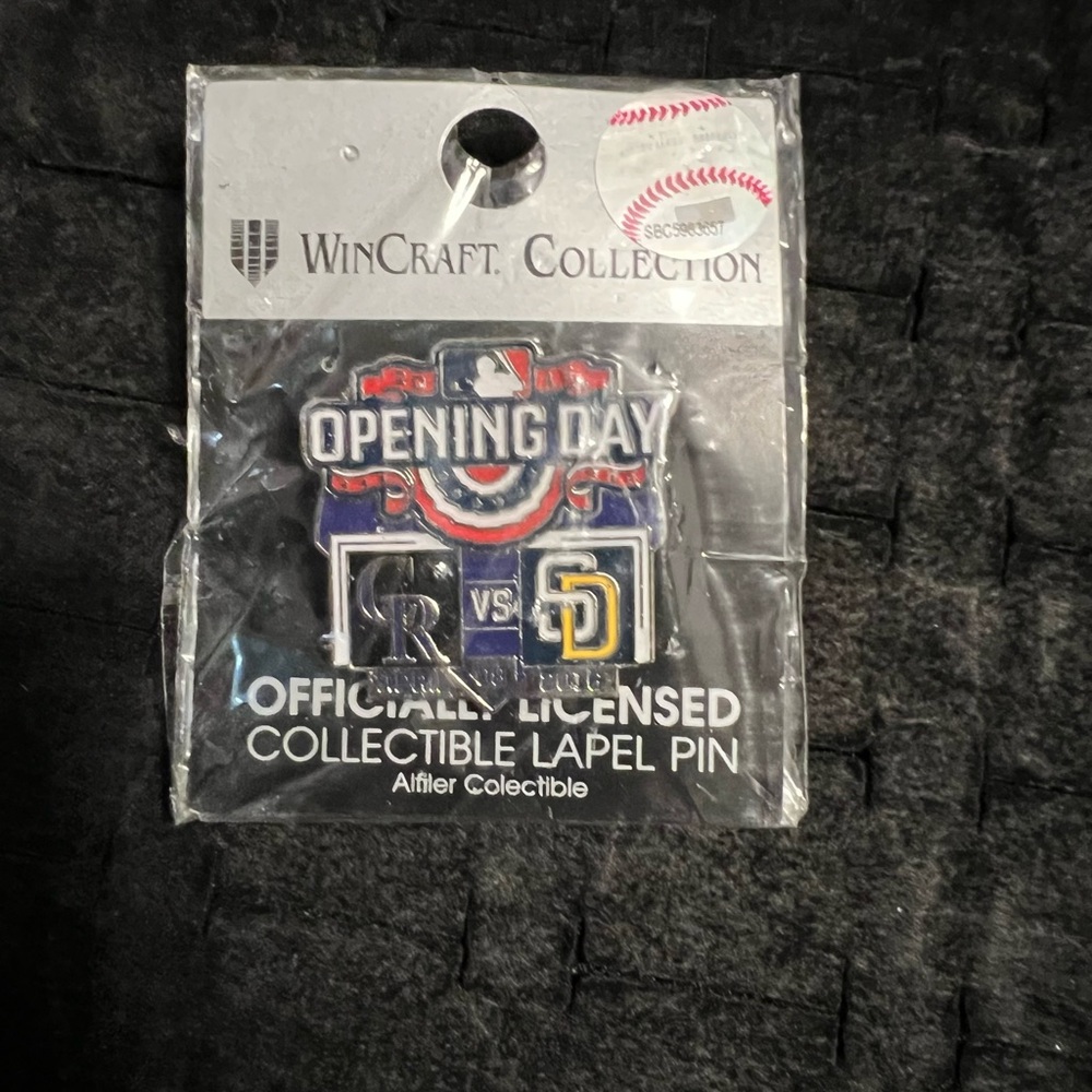 WinCraft MLB Opening Day Collectible Lapel Pin - Colorado Rockies vs Padres